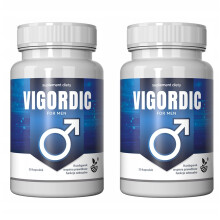 2x Vigordic: Ekstrakt af muskatblomme, sabelpalme, L-arginin og andre