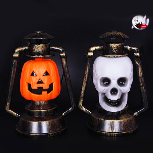 PVC Halloween Lantern19x13cm Pumpkin Skeleton Witch 1