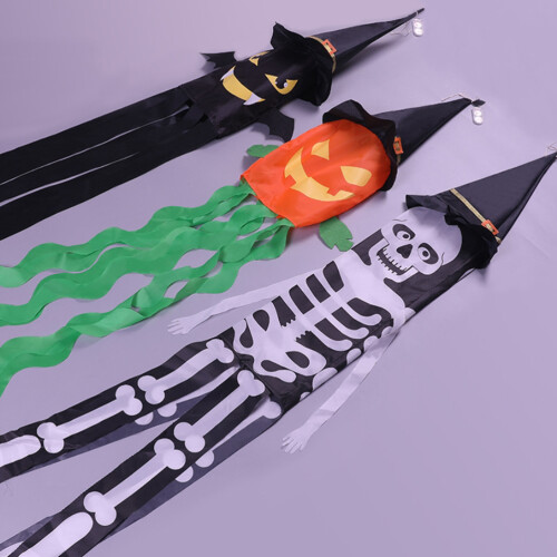 Zucca scheletro luminosa per Halloween - Decorazione da appendere 2