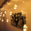 LED String Lights Curtain with12White Balls, 108LEDs, 8 7