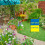 Ukrainische Gartenflagge, Polyester, 30 x 45 cm, doppelseitig 6