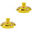 2Pcs Yellow Ceramic Tea Pot Lids Replacement for Home Kettle Cover 2