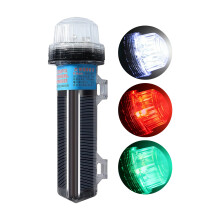 Solar-LED-Signalleuchte, dreifarbig,-Rot, Grün, Weiß