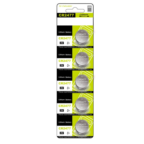 10/5-Count CR2477 Button Cell Batteries 3V Power-5 pieces