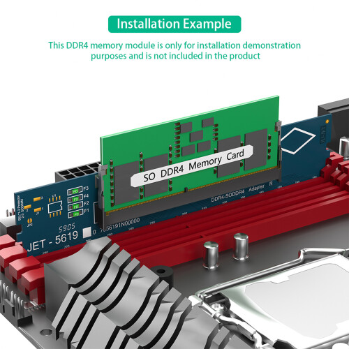 Easy Installation DIMM DDR4 to DDR4 Converter Card for Notebook 1
