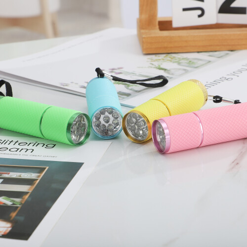 9-LED Mini Flashlight Aluminum Alloy Waterproof Outdoor 2