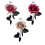 Artificial Rose Flower9cm Pink Red Grey 7