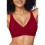 Soft Full Coverage Wireless Invisible Bralette Deep-Burgundy M 1