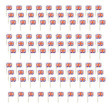 100Pcs Colorful National Flag Cake Top Decorations For-UK