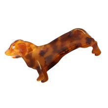 Unique Acetate Hair Accessory Dachshund Hair Clip-tortoiseshell