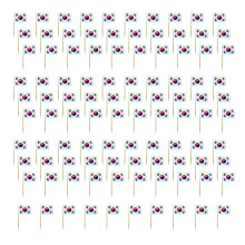 100Pcs National Flag Toothpick Colorful-South Korea