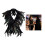 Breathable Feather Trim Collar Shoulder Wrap Cape Costume-Blue 3