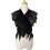 Breathable Feather Trim Collar Shoulder Wrap Cape Costume-Blue 7
