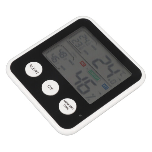 Room Thermometer with LCD Display, ABS, 2x AAA 2