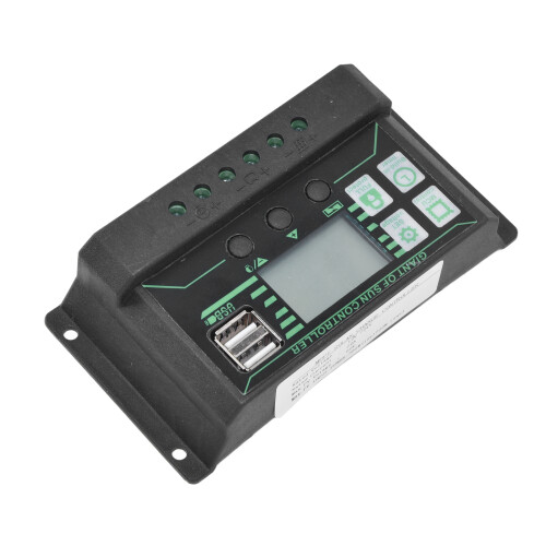 Solar Charge Controller with LCD Display, PWM, Dual USB 2