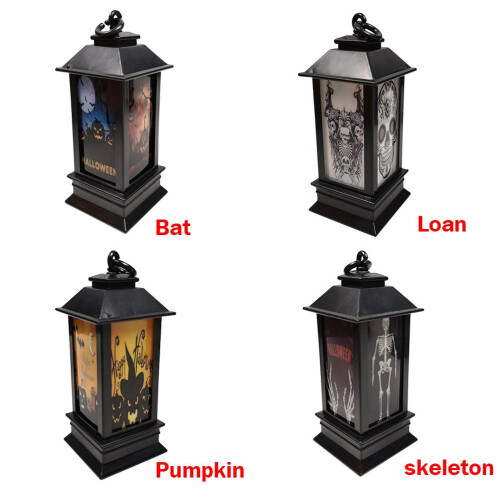 Halloween LED Lantern Skeleton Pumpkin Bat 2