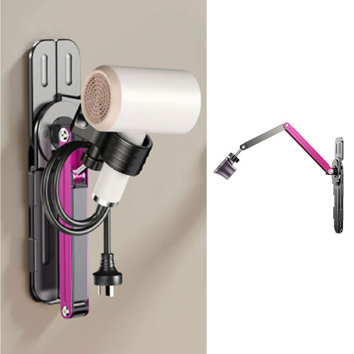 Adjustable Hair Dryer Holder Featuring Complete Movement For 2