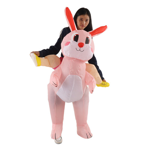 Oppusteligt påskeharekostume til børn, 190T polyester, 1