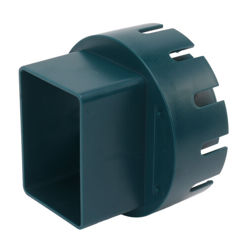 Plastic Downspout Adapter with Screws for Circular Drain 1