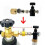 Flaschenadapter mit W21.8 Manometer-Zylindertank-Nachfülladapter 7