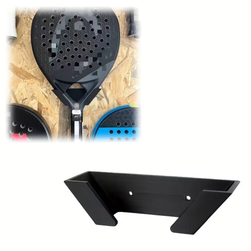 Wall Mounted Tennis Racket Holder Plastic Badminton-Black 2