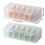 Large Capacity Clear Card Holders Lid Included Adjustable-Green 4