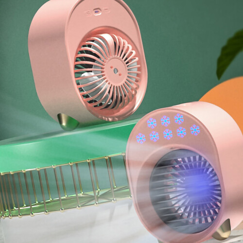 Bærbar klimaanlæg ABS skrivebordsventilator hvid 1