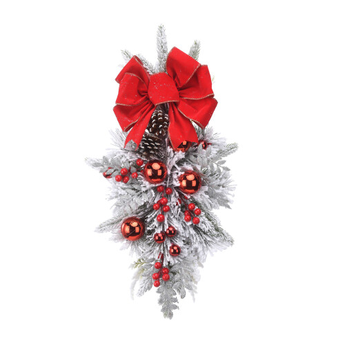 Julekrans i dråpeformet PVC, 45 cm eller 60 cm