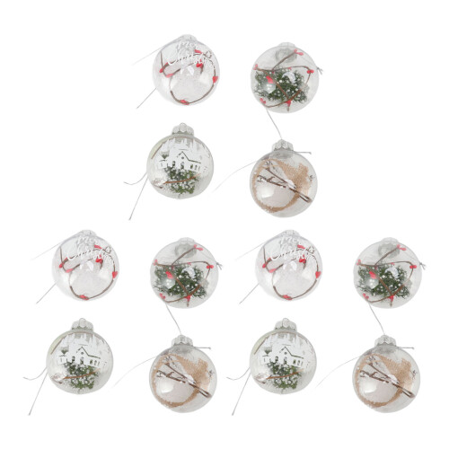 12 bruchsichere Weihnachtskugeln