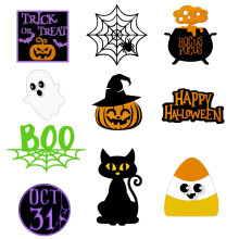 Wooden Halloween Tiered Tray Decor Set