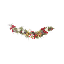 Handmade Christmas Teardrop Swag with Pine Cones and