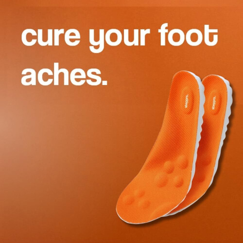 Original Stepprs Comfort Boosting Massage Insoles(Orange, EU 39-40) 2