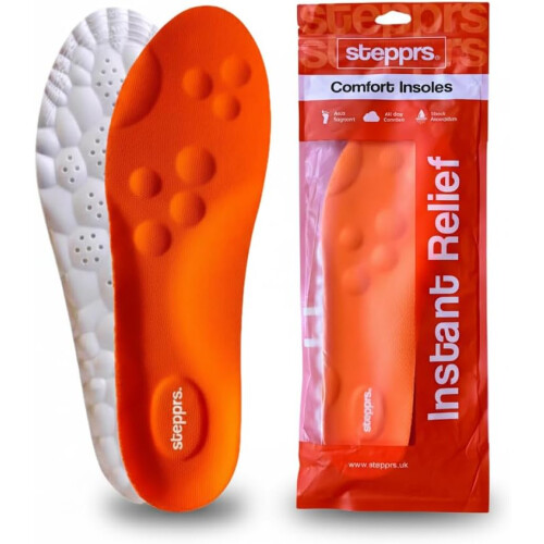 Original Stepprs Comfort Boosting Massage Insoles(Orange, EU 39-40)