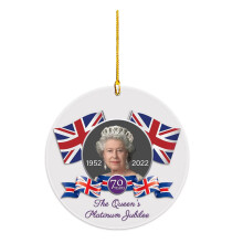 Akryl Dronning Elizabeth II Ornament 7,9 cm Flerfarvet