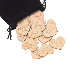 20 stk. håndskårne træ-valentinsdagspoletter