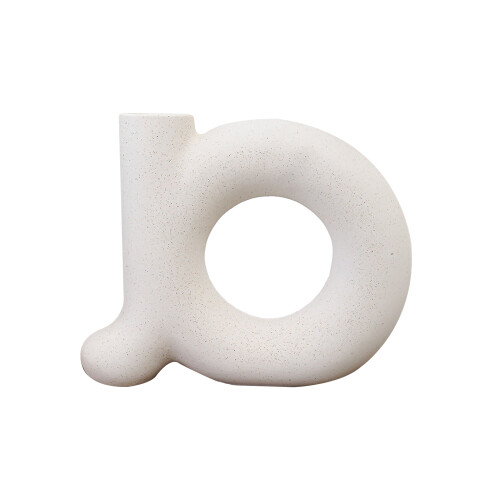 Ceramic Doughnut Vase24x21cm Matte Finish