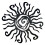3D Metal Sun Wall Art30x30cm Hand-Painted 1