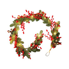 160cm Multicolour Christmas Berry Wreath with Iron Frame