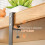 Support de gestion des fils sous le bureau, longueur réglable, 5