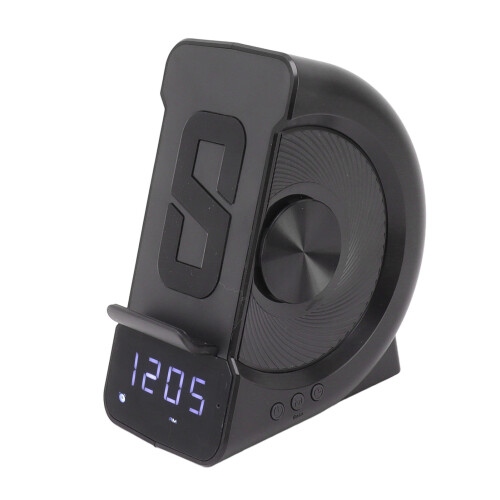 3-in-1Bluetooth Speaker Alarm Clock with Wireless Charging 1