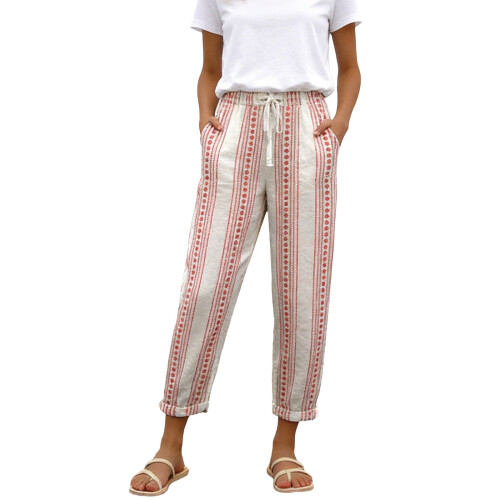 Size Pants Womens Pants Drawstring Lantern Beach-light red XXXL