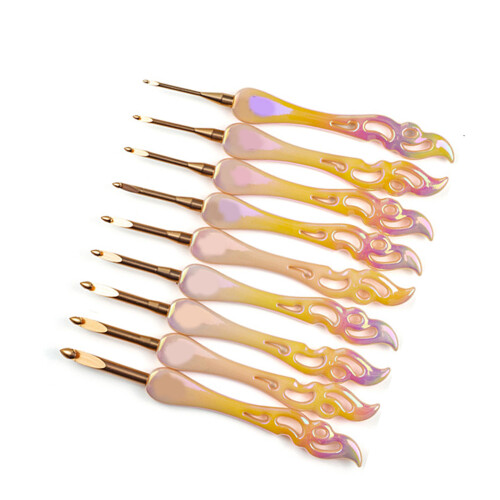 European Crochet Tool Acrylic Materials Large Handle Designs