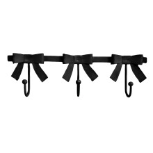 Iron Wall Mounted Hook With Bowknot Designs For Hanging-Black