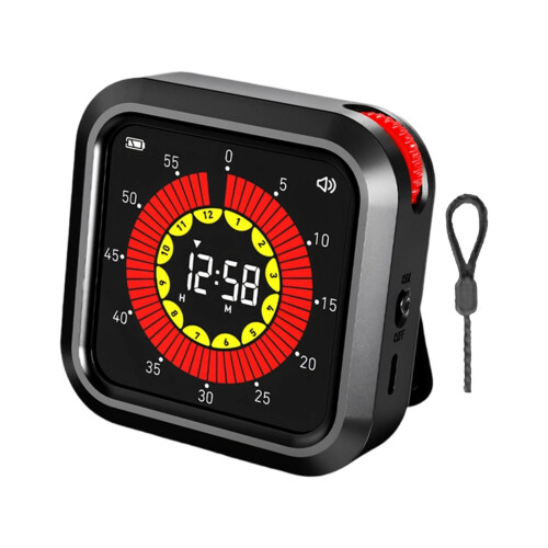 Digital Kitchen Timer Visual Timer Rechargeable-Black