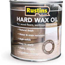 Rustins Hard Wax Oil Clear Satin Finish for Wood Floors Worktops & Furniture 1L