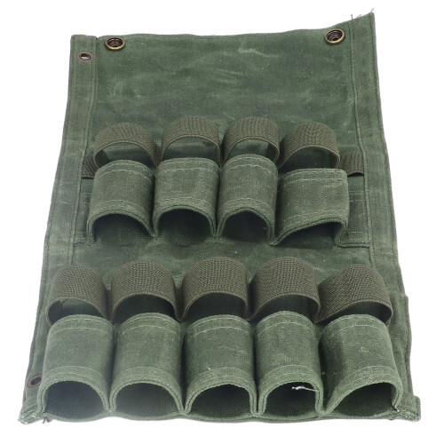 Vikbar, bärbar påse för kryddflaskor i canvas, 1-pack 1