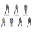 3D skelet cosplay bodysuit van polyester, maat S-XXL 7