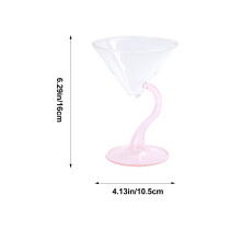 De Verres À Cocktail En Verre Rose Pour En Club