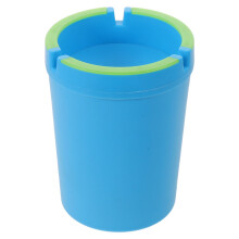 Durable Blue Car Ashtray Glow in Dark Smellproof with Lid for Cars
