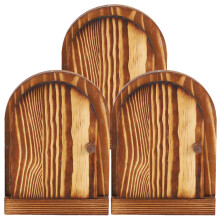 3Pcs Wooden Fairy Door Outlet Covers Self-Adhesive Light Switch Plates